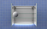 Bathroom Mirror LED Vanity Cabinet - 2 Door RD - BEATITUDE - Obbo.SG