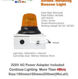 Rechargeable LED Battery Operated Strobe / Rotating Beacon Light (L001) - Obbo.SG
