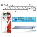 NT Cutter Spare Blades Box of 5 BD-100