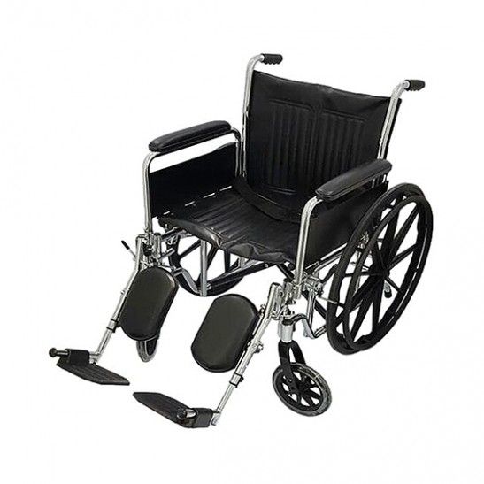 Lifeline Chrome Elevating Wheelchair With Safety Belt - 20" 7002/18 - Obbo.SG