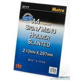 Metro L Shape Slanted Sign Menu Holder A4 Portrait 3717