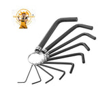 Tolsen Tools, 10 pcs Hex Key Set on Ring