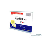 STZ Acrylic Sign Holder 8.5 x 6 Inch Horizontal 50806