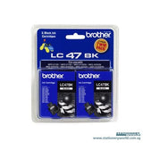 Brother Black Ink Cartridge Twin Pack of 2 LC47-BK - Obbo.SG