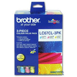 Brother Colour Ink Cartridge Pack of 3 LC67CL-3PK (LC67-C/LC67-M/LC67-Y) - Obbo.SG