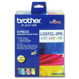 Brother Colour Ink Cartridge Pack of 3 LC67CL-3PK (LC67-C/LC67-M/LC67-Y)