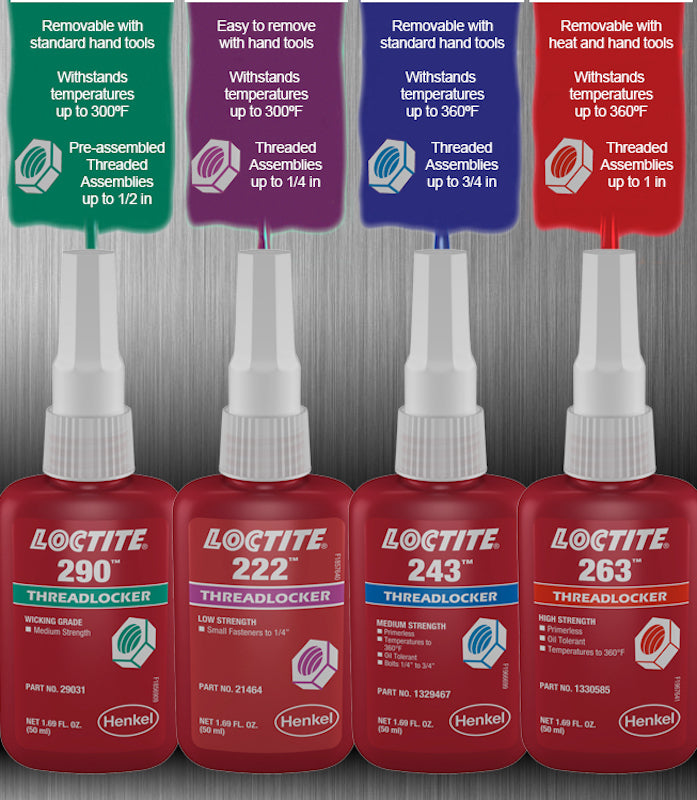 Buy 【LOCTITE 222 Low Strength Thread Locker 50ml】 from Trusted Distributors  & Wholesalers Directly - Credit Terms Payment Available -  Singapore
