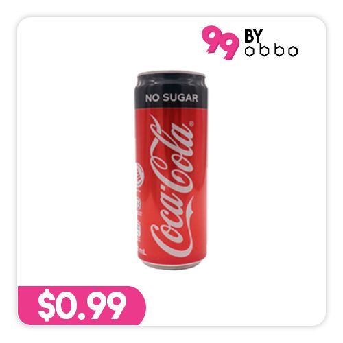 Coca Cola No Sugar Can - 320ml - Obbo.SG