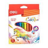 Deli Washable Felt Pens 12 Colours EC10000 - Obbo.SG