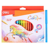 Deli Washable Felt Pens 18 Colours EC10010