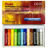 Pentel Oil Pastels Large Sticks 12 Colours GHT-12 - Obbo.SG