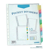 Bindermax Pocket Dividers with 10 Tabs PDT010