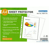 Bindermax 11 Hole Sheet Protectors A4 0.1mm W-25-1/10