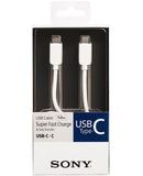 Sony USB Type C-C 1m cable (White) - Obbo.SG