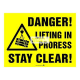 Danger! Lifting in Progress Stay Clear! (CS011_ALU) - Obbo.SG