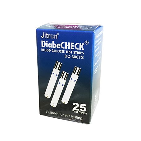 Jitron Diabecheck Glucometer Test Strip 25's 710 - Obbo.SG