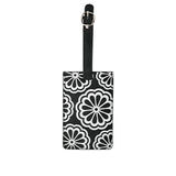 Bag Tag Cool Blk White Flower - Obbo.SG