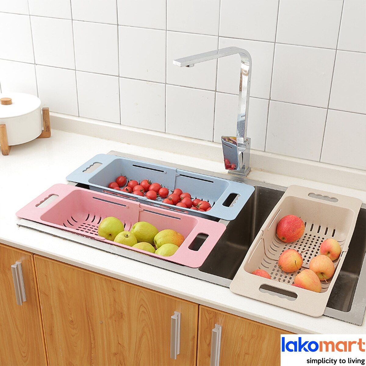 Extendable Dish Drying Rack - Multiple Colours Available - Obbo.SG