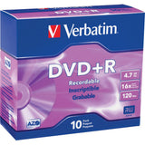 Verbatim Recordable DVD+R Pack of 10 95097 - Obbo.SG