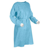 Isolation Gowns (40gsm) with knitted cuff, Head Cover & Shoe Cover (Sets)
