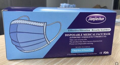 Disposable Medical Face Mask - 50 Pcs per Box - FDA Label - Obbo.SG