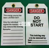 Danger Do not Start Lock Out Tag (LT047_PP) - Obbo.SG