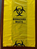 Biohazard Waste HDPE, Yellow Bag - Multiple Size Available (300pcs - 500 pcs Bundles) - Obbo.SG