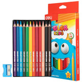 Deli Colour Kids 12 Jumbo Colour Pencils EC00600 - Obbo.SG
