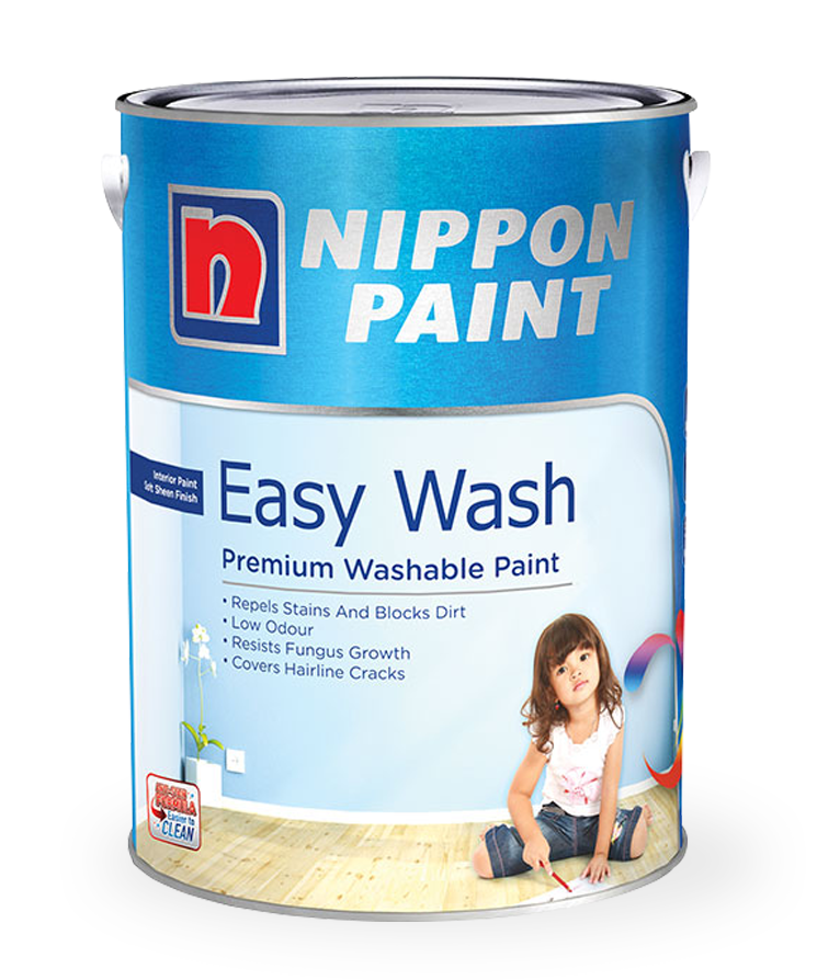 Nippon Paint Easywash - 1 & 5 Litre - Obbo.SG