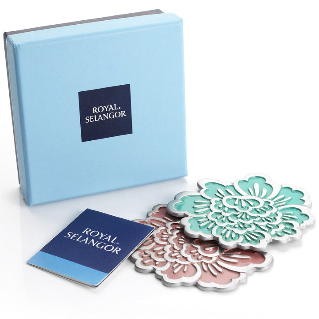 Royal Selangor Hand Finished Peony Coaster (Pair) Gift - Obbo.SG