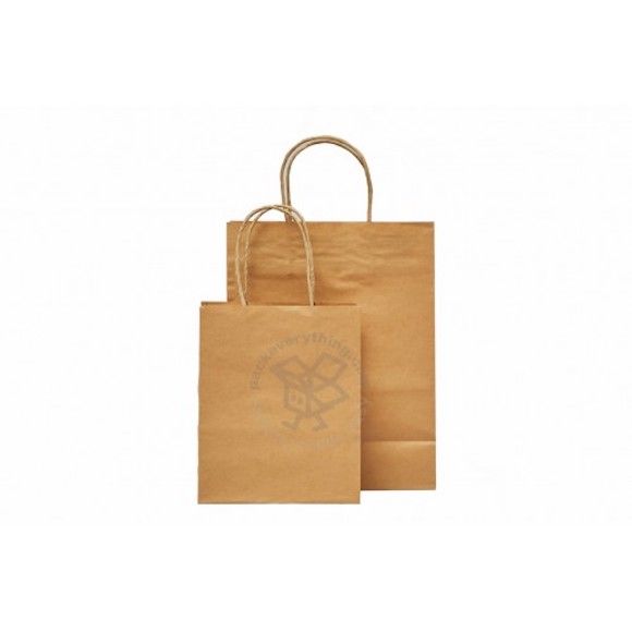 Eco-Kraft Paper Bag (Natural Kraft), 18 x 8 x 22cm (H) - Obbo.SG