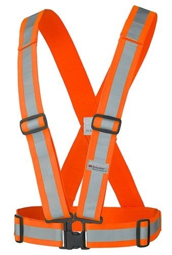 Safety Elastic Strip Vest 40mm - Green / Orange - Obbo.SG