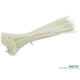 White Cable Ties 4 x 300mm 12 Inch Pack of 100 - Obbo.SG