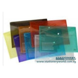 PP Button Clear Folder Bag A4 DB-803ASP - Obbo.SG