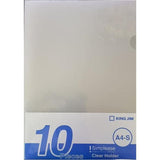 King Jim L Shape Clear Holder A4 Pack of 10 - Obbo.SG
