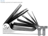 FOLDABLE ALLEN KEY SET - HEX INCHES (3/32 - 3/8)