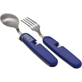 Adventure World Foldable Fork And Spoon Set With Pouch (Blue) - Obbo.SG