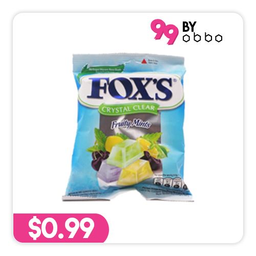 Foxs Crystal Clear Sweets - Fruity Mints - 90g - Obbo.SG