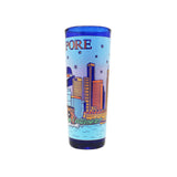 Blue Shooter Glass - Merlion/MRT(Single) - Obbo.SG