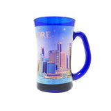 Blue 12 oz Glass Mug - Merlion/Subway