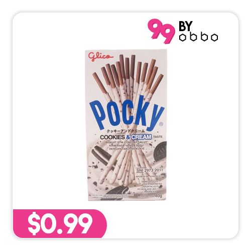Glico Pocky Biscuit Sticks - Cookies & Cream - 40g - Obbo.SG