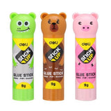 Deli Animal Shape Glue Sticks 9g Pack of 3 E6366A - Obbo.SG