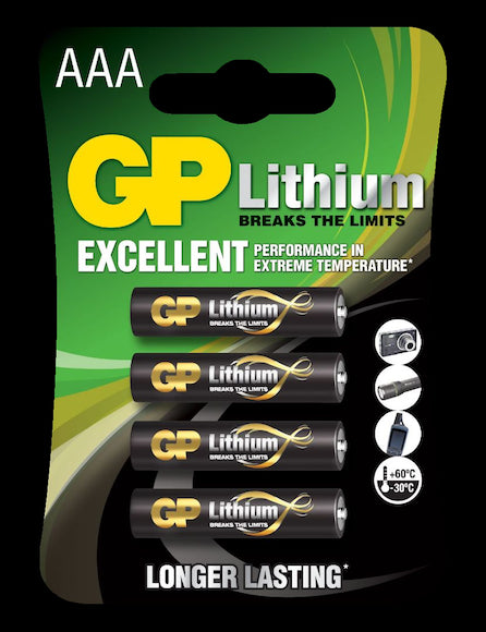GP Lithium AAA 4pcs Battery Pack - Obbo.SG