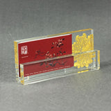 Crystal Business Cardholder, Eternal Golden Flower - Obbo.SG