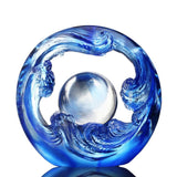 Crystal Art Symbolizing water and the constant flow of riches - Obbo.SG