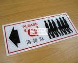 Please Queue – Left (Q002_ACR) - Obbo.SG