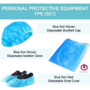 Isolation Gown (30gsm) , Shoe Cover & Head Cover (Set) Ready Stock - Obbo.SG