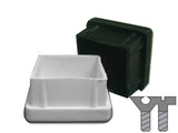 SQUARE PLASTIC BUSH (BLACK)