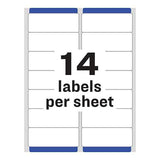 Avery Laser White Labels 1.33 x 4 Inch 5162-100