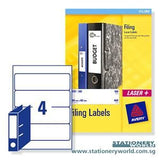 Avery Arch File Spine White Labels 200 x 600mm L7171-25